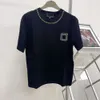 24 Spring/summer Men's T-shirt High Edition Design Contrast Color Metal Handmade Chain, French Heavy Industry Round Neck Short Sleeve