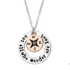 Pendant Necklaces Not All Who Wander Are Lost Necklaces For Women Gold Sier Big Small Compass Round Pendant Chains Fashion Inspiration Dhifo