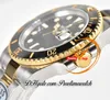 40mm 11661 VS3135 Automatisk herrklocka Clean CF V5 Ceramic Bezel Two Tone Yellow Gold Black Dial 904L Rostfritt stål Armband Super Edition Samma seriekort PURETIME