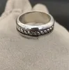 Dy Twisted Band Plated Gold Rings Forladies Designer Jewelry Ring Ny högkvalitativ lyxig bröllopsstål Pargåvor Dy Ring Vintage ZH144 E4