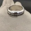 Dy vintage designer anneaux pour femme mariage luxe bagues de fiançailles hommes non terni plaqué argent bague en acier couple cadeaux câble bijoux zh144 E4