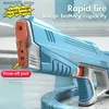 Sand Play Water Fun stor kapacitet Electric Gun Toy Summer Self Absorbering Automatic High Pressure Outdoor Beach 230626 Q240307