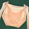 Femmes culottes sous-vêtements dentelle solide Lingerie caleçon haute couleur coton 4 pièces filles taille sans couture Sexy slips