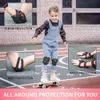 7 Stuks Kinderen Schaatsen Beschermende Uitrusting Set Kinderen Knie Pols Guard Elleboogbeschermers Fiets Skateboard Schaatsen Roller Protector Guard 240304