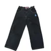 Hiphop pokerpatroon baggy JNCO jeans Y2K heren Haruku zwarte broek nieuwe gotische hoog getailleerde wijde pijpen broek streetwear