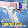 Giochi con la sabbia Divertimento in acqua Pistola Giocattoli Estate Completamente automatico Elettrico Ricaricabile a lungo raggio Sparo continuo Spazio Gioco di società Spruzzi Giocattolo per bambini Regalo per ragazzo 230711 Q240307