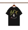 2022 Mens Sex Records Camiseta Moda Carta Casual Masculino Roupas Luxo Street Designer Crewneck Shorts Manga Hip Hop Homem Womens8694777