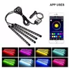 Car RGB LED Strip SMD 10W Automobiles Interiors Decorative Atmosphere of the LEDs lamp Remote Control 12V Cars Interior Lights3781442