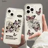 Mobiltelefonpåsar Butterfly Case For Cases Pro Max Silicon Transparent Fundas CoverSh240307