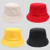 Czarny biały solidny kapelusz kubełkowy unisex bob czapki hip hop gorros mężczyzn kobiety lato panama czapka plażowa sun rybacka boonie kapelusz q0805242i