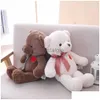 Animali di peluche ripieni 35 cm / 50 cm Adorabili orsacchiotti giocattoli Orsi carini con cuore bambola ragazze regalo di San Valentino bambini bambino Natale Brin 240307