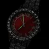 Luxe ontwerp Hip Hop Cubaanse mannen quartz horloge 18k verguld roestvrij staal Hiphop Bling volledige diamanten heren Iced Out horloge