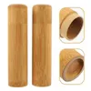 Storage Bottles 2 Pcs Bamboo Tea Jar Household Canister Leaves Tube Home Container Travel