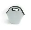 승화 점심 가방 공란 흰색 재사용 가능한 네오프렌 토트 백 핸드백 절연 소프트 DIY 학교 홈 가방