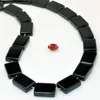 Pierres précieuses en vrac Onyx noir perles rectangulaires lisses pierres précieuses en gros pierre semi-précieuse pour la fabrication de bijoux bracelet collier bricolage trucs