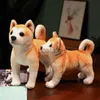Animals 2530cm Simulation Akita Plush Toy Stuffed Lifelike Shiba Inu Dog Soft Pillow Dolls Toys For Kids Boys Girls Gift Decor 230617 240307