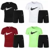 2024 new men's set NK Mesh T shirt shorts two-piece sportswear Fitness training running quick drying T-shirt set S-4XL