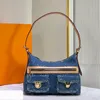 Denim Ingots onderarmtas Coussin damestas designer tas lou vitt Crossbody tas handtas tas hoge kwaliteit draagtas Reistas Grain kalfsleer Tas met buidel 44464