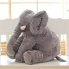 Djur Anpassar namn Barn fylld djur mjuk grå elefantkudde baby sömn plysch leksaker 5 färger 60 cm 80 cm 230617 240307
