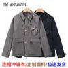 メンズジャケットTB Browin Autumn New Charge Coat Unisex Hooded WindProof Coat Multi Pocket Waterproof Jacket