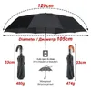 British Leather Handle Paraply Men Automatic Business 10ribs Strong Windproect 3 Folding Big Paraply Rain Woman Quality Parasol 240301