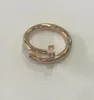 Anéis de amor para mulheres anel de diamante designer anel dedo unha jóias moda clássico titânio banda de aço ouro prata rosa cor tamanho 5-11