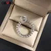 OEVAS 99 mm Aaaaa Cyrkon Sparing Wedding Diamond Wedding o wysokim węglowym diamencie dla kobiet Real 925 Srebrne zaręczynowe biżuterię 2024307