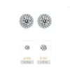 Wholesale 925 Sterling Silver Lab-grown Diamond Earrings Simple Style Jewelry Elegant Platinum- Plated