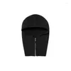 Berets Winter Zipper Balaclava Hat For Women&Men 30% Wool Knitted Beanie Cap Lady Warm Pullover Bib Outdoor Ski Hats Snood Muffler Caps