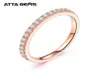 Attagems 18k Rose Yellow Gold Diamond Pass Test Rund utmärkta Cut Totalt 027 CT Ring för Girls Cocktail Jewelry 2111207943213