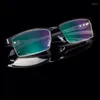 Solglasögon ramar oeyeyeo affärsmode stål glasögon ram mäns enkla atmosfär metall optisk myopia skådespel 66071
