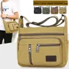 Bolso LKEEP Moda Retro Casual Hombro Lona Al Aire Libre Simple Salvaje Diagonal Unisex Solo Mensajero