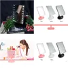 Kompakta speglar 360 graders rotation Touch SN Makeup Mirror med 16/22 LED -lampor Professional Vanity Table Desktop Make Up Drop Deli Dhtui