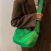 Sacos de ombro moda algodão mensageiro saco losango padrão aleta senhoras mochila feminina leve alta qualidade sólida crossbody