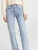 Kobiety wysokie talia proste niebieskie dżinsowe spodnie wczesne wiosny letnie żeńskie dżinsy w stylu vintage z kieszeniami 240223