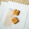 Stud Earrings Checkboard Braided Strip Solid Pop Multi Colors Resin Handmade Polymer Clay Pendant Daily Casual Fashion Accessories
