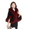Haining Autumn and Winter New Hair Shawl Cloak Short Mink Skin Coat Women's 2023 Fur 219690