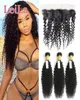 Brazilian Human Hair Extensions 3 Bundles With 13 X 4 Lace Frontal Dyeable Hair Weaves Frontal Deep Wave Curly 5163429