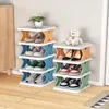 Étagère à chaussures empilable, boîte de rangement multicouche, dispositif d'armoire en plastique peu encombrant 240307