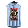 Tanktops voor heren Berserk T-shirt met capuchon Japanse anime Top Zomer Casual Sportswear Mouwloos vest Workout Fitness T-shirt Street chic