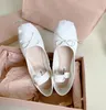 Women Ballet Flats shoe Designer Dance Shoes Woman Single Shoe ballerinas mm Platform Bowknot Shallow flat sandals for women Loafers