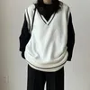 Gilets pour femmes Women'sSweater Gilet tricoté Pull Body Warmer Dames Noir Gilet Femme Automne Chaud Pinstripe 2024 Femmes