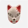 Autres éclairages LED Halloween LED Glowing Masque Demon Slayer Cold Light Fox Lumineux Chat Visage Cosplay Props Décoration Fournitures Drop Del Dhta7