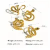 クラスターリングYachan in 18Kゴールドメッキの女性用ステンレス鋼ヘビトレンディステートメント調整可能リング防水宝石