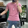 メンズ半袖Tシャツスリム韓国の通気性小さなロゴシンプルな男性ティープラスサイズ7xl因果日デイリーホムウェアトップス衣類