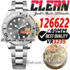 126622 VR3235 Montre automatique pour homme Clean CF Y-M Lunette rotative de 40 mm Cadran rhodié foncé Bracelet en acier 904L SS Super Edition Trustytime001 Montres Reloj Hombre Montre