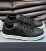 2024 Beroemde Merk Mannen Geborsteld Lederen Sneakers Schoenen Contrasterende Gestreepte Zijstreep Outdoor Trainers Schoeisel Lifestyle Casual Wandelschoen EU38-46 Originele Doos