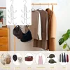 Hangers Purse Organizer For Closet Silver Metal Bag Holder Storage Hooks Portable Racks