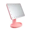 Kompakta speglar 360 graders rotation Touch SN Makeup Mirror med 16/22 LED -lampor Professional Vanity Table Desktop Make Up Drop Deli Dhtui