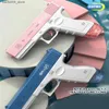 Sand Play Water Fun Gun Toys Automatic Electric Toy Summer Outdoors Pool Beach High Pressure Pistol Large Clip Birthday Easter Gifts 230711 Q240307